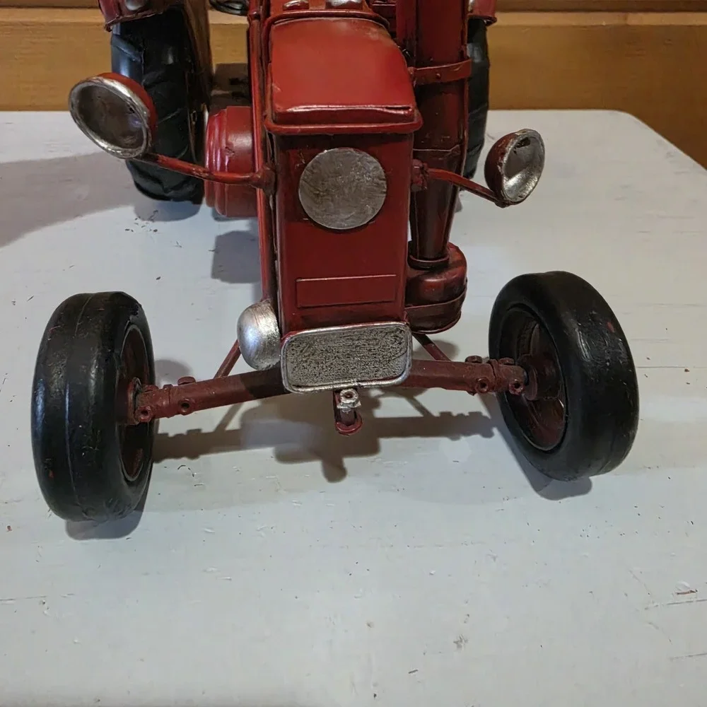 Vintage red Metal Tractor Farmall Cub 12